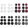 Jaimela 48 Pezzi Earbud Pads Earbud di Ricambio in Silicone per Auricolari da 4,5 a 6 mm Suggerimenti, Compatibile con la Maggior Auricolari, 3 Taglie(Rosso Grigiastro/Trasparente/Nero/Grigio)