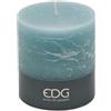 Candela Rustic Moccoletto in Cera Blu Opaco H11 cm D10 cm | EDG