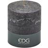 Candela Rustic Moccoletto in Cera Nero Opaco H11 cm D10 cm | EDG