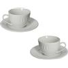Set 2 Tazze Tè Senzatempo Brandani in New Bone China e Bamboo
