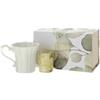 SET CANDELA 70G+MUG PORC. BOTANIC GIALLO