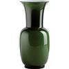 Vaso Decorativo Opalino Venini in Vetro Soffiato - Colore Verde Mela e Lattimo (H 36 cm)
