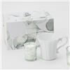 SET CANDELA 70GR+MUG PORC. BOTANIC BIANCO