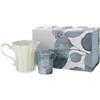 SET CANDELA 70GR+MUG PORC. BOTANIC BLU