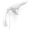 Lampada in Resina Bird Lamp Looking Left White Seletti - Design Marcantonio