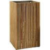 Vaso Listelli Quadrato Grande EDG - Vaso a Doghe in Acacia Marrone