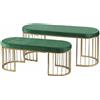 Pouf Ovale Grande L120 - Velluto Verde Scuro EDG