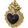 CUORE EX VOTO 9X12 ORO/NERO