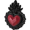 CUORE EX VOTO 16X12 NERO/ROSSO