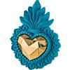 CUORE EX VOTO 16X12 BLU/ORO