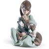 Lladrò Statua Ragazza con animali in porcellana handmade