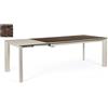 Bizzotto Tavolo allungabile Briva marrone e tortora 160-220 × 90 cm
