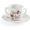 Kintsugi Coffee Cup with Saucer - Tazzina da Caffè in Porcellana con Dettagli Dorati di Seletti