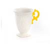 Seletti Tazza in porcellana I-Wares manico giallo