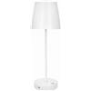 Lampada da Tavolo LED Touch Ricaricabile Altair Brandani - Bianco Metal (H 37,5 cm)
