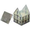 CONT.CANDELA VETRO COTTAGE GIALLO9X9X13C