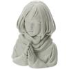 GIRL MEZZOBUSTO RESINA GRIGIO 14CM