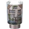 LAMPADA VETRO COTTAGE ROSA DIA.10X15CM