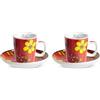 SET 2 TAZZE CAFFE' BELLAMORE ROSSO ML 100