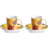 SET 2 TAZZE CAFFE' BELLAMORE ARANCIO ML 100