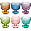 SET 6 COPPETTE CON PIEDE SPEEDY IVV - Design Vivace in Vetro Colorato