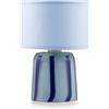 Lampada da Tavolo Blu con Paralume in Tessuto - Collezione Rayon 2025 - EMO' ITALIA