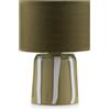 Lampada da Tavolo Verde con Paralume in Tessuto - Linea Rayon | Emò Italia