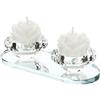 PORTATEALITE CRISTALLO 2 FIAMME 16X4CM