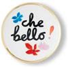 Piatto "Che Bello" Bitossi Home in Porcellana Ø17 cm con Bordo Oro