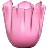 Vaso Fazzoletto Venini Magenta Sabbiato Trasparente - Icona di Design Murano