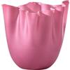 Vaso Fazzoletto Venini Magenta Sabbiato - Vetro di Murano Opalino