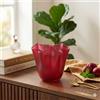 Vaso Fazzoletto Opalino Venini Magenta Sabbiato - Vetro di Murano Iconico