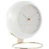 Table clock Globe white, Des. Arman D. 21cm, H. 24