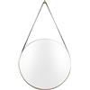 Mirror Balanced round gold rim D. 47cm, W. black l