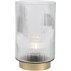Lampada Votiva In Bronzo Per Cimitero Con Braccio A Parete - Altezza 14 Cm - Made In Italy