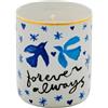 Candela Profumata Forever Always Bitossi - Candela in Mug di Porcellana con Bordo Oro