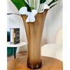 Vaso Wave H75 Opale/Fumé in Vetro Soffiato - Design Moderno da Terra | Onlylux