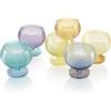 Set 6 Coppette Gelato Bicolor Multicolor - IVV (Vetro Soffiato a Mano)
