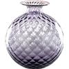 Venini vaso Monofiori Balloton indaco con filo rosso Ø21.5cm