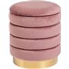 Pouf Contenitore in Legno Rosa Antico Ø36 - Darina di Bizzotto
