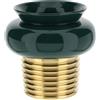 VASO GRES VERDE BASE ORO DIA.25X25CM
