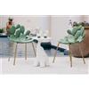 QEEBOO Set 2 Sedie Filicudi Chair Verdi e Tavolino Elefante Pako Bianco