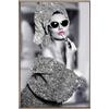MURAL FRAMED WITH LIPSTICK FRAME BRASS 80X120
