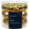Kaemingk set 24 sfere natalizie in vetro oro lucide e matt Ø2.5cm