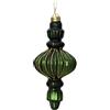 ORNAMENT GLASS MATT W/GOLD GLITTER VERDE