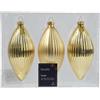 SET 3 OLIVE GLASS MATT MIX GOLD