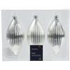 Set 3 Addobbi Olive Kaemingk in Vetro - Decorazioni Natalizie Assortite Ø6×13 cm