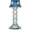 Candeliere Grande Paralume Blu in Vetro H18,5 cm Collezione Atena - Emò Italia