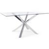 TAVOLO MAY RETT GAMBA ACCIAIO 160X90