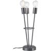 LAMPADA TAV. FIACCOLA 3LUCI ARGENTO H45